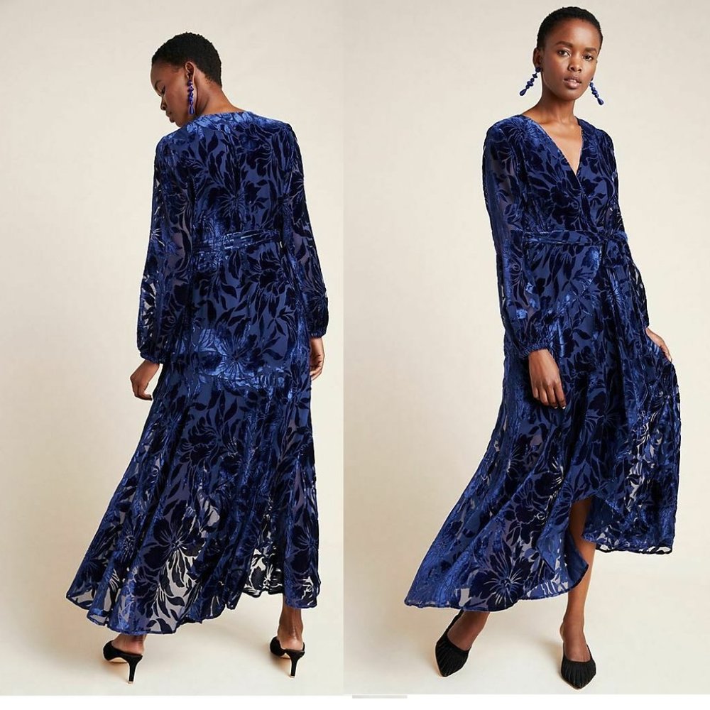 NEW Anthropologie Daniella Velvet Maxi Dress